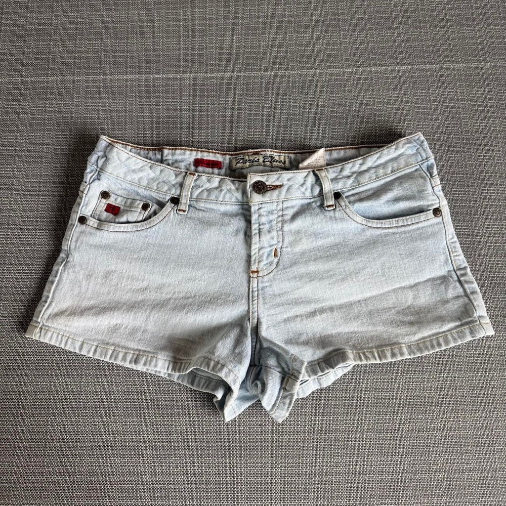 Paris Blues Soulmate Y2K light wash denim shorts